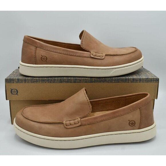 Born Men\'s Tan Leather Slip-On Loafers main image 9